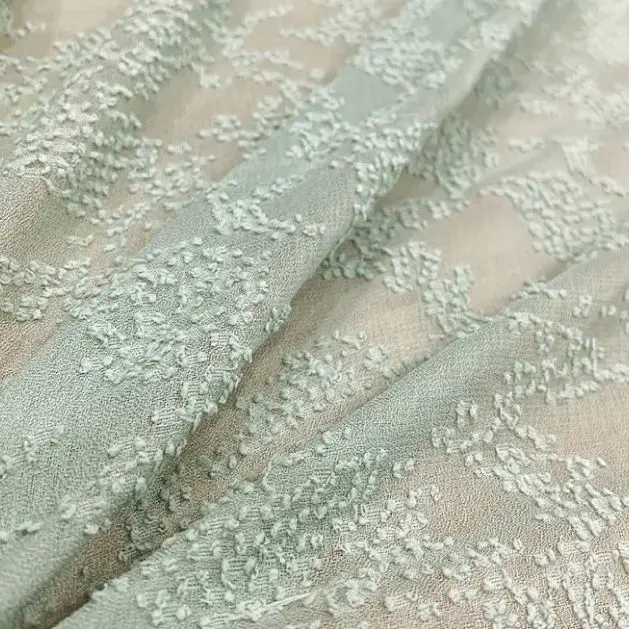 Embroidery Design 3D - قماش شيفون جديد متعدد الألوان بنقش