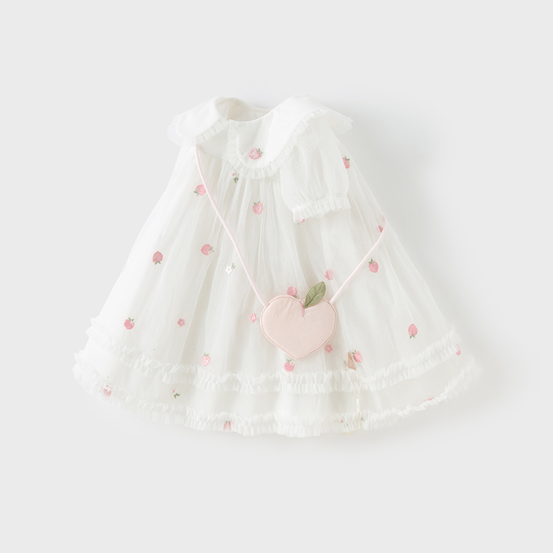 ديف بيلا بنات طفل شبكة فستان ا - مراجعة Embroidery White Dress وسعره