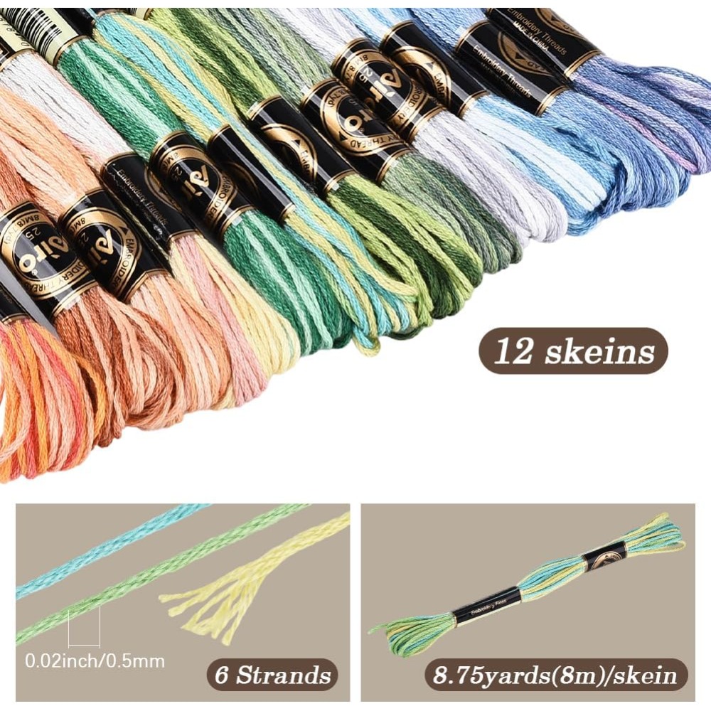 12 خيطًا، 105 ياردة، خيط تطريز - مراجعة Embroidery Stitches وسعره