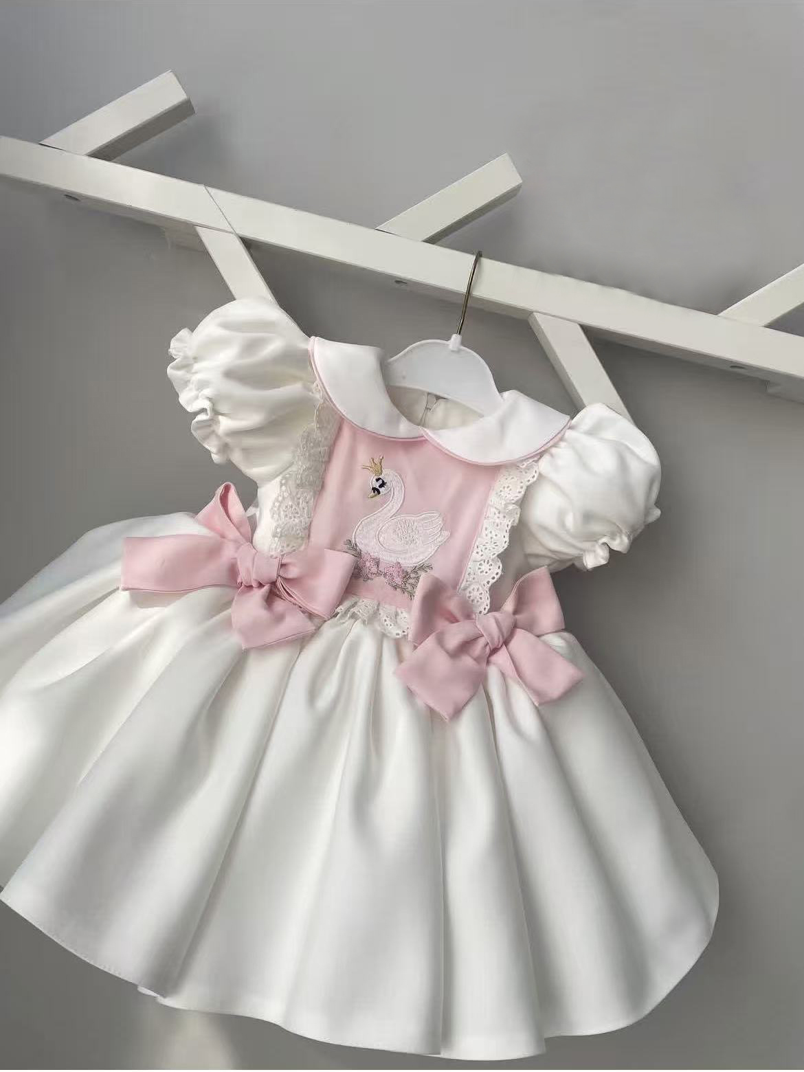 فستان أميرة صيفي أبيض مطرز بتص - مراجعة Embroidery White Dress وسعره