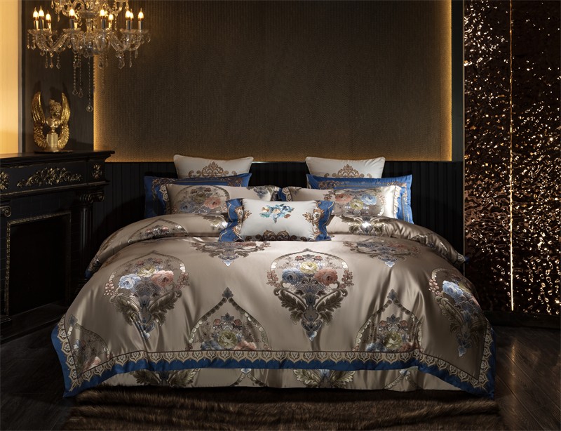 أنيقة الأوروبية الدمشقي تصميم  - مراجعة Embroidery Quilt Cover وسعره